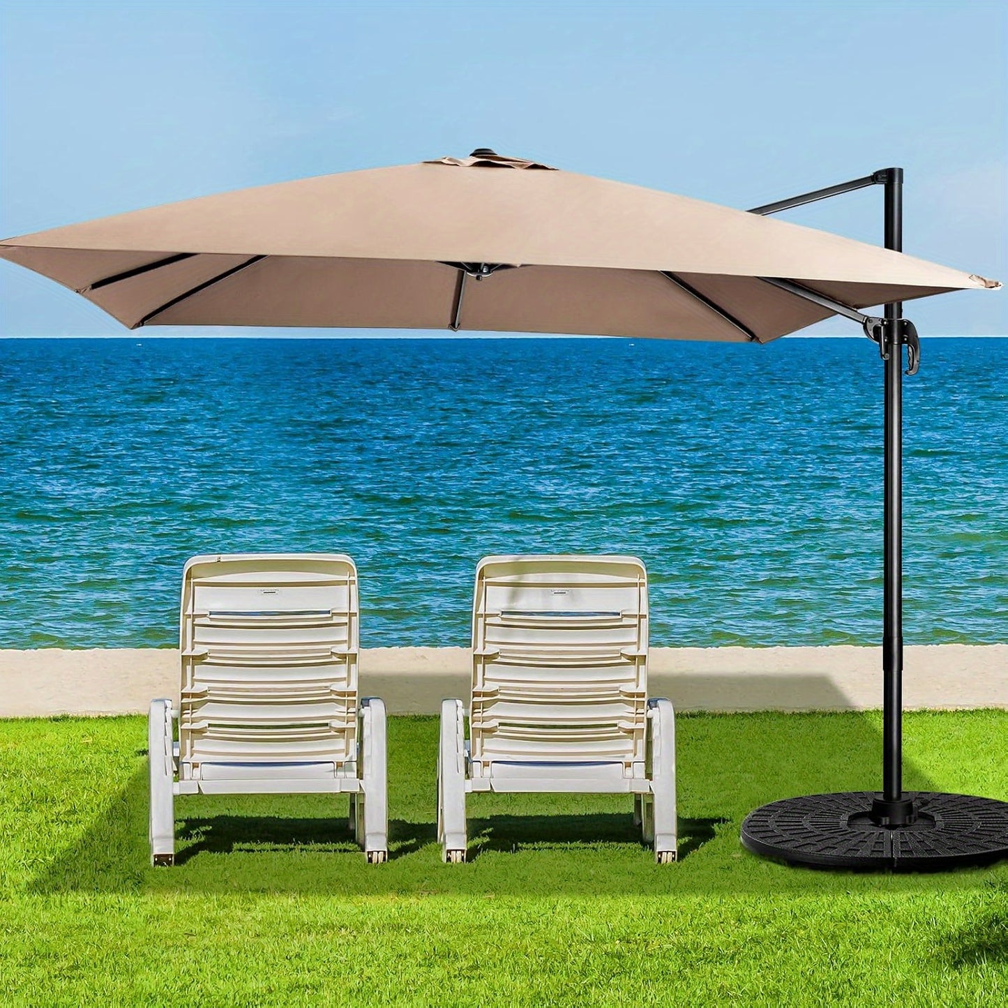 Zweefparasol – Hangparasol – Tuinianparasol – Terrasparasol – 3 Meter Diameter – Roestbestendig Stalen Frame