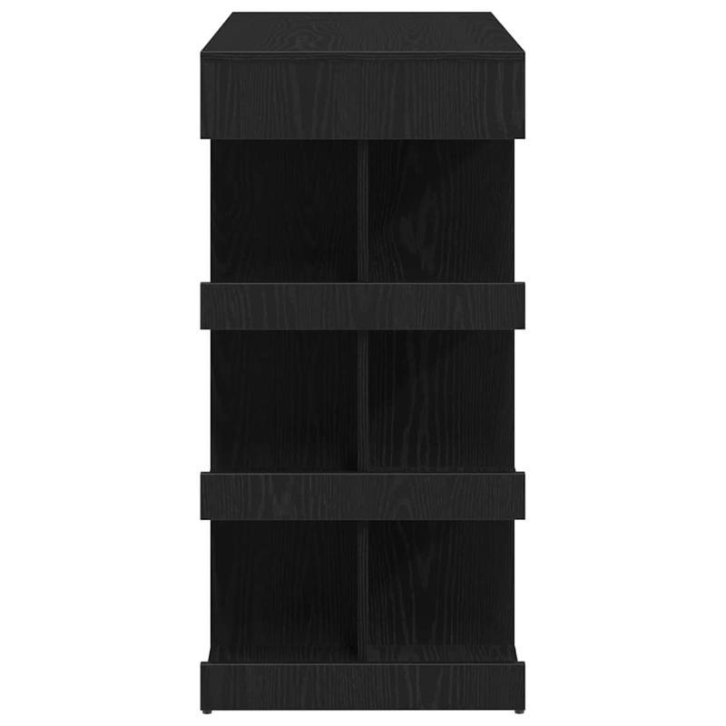 Bartafel – Barkruktafel – Keukentafel – Ontbijttafel – Zwarte Eikenhouten Bar Tafel Schwarz – Ruimtebesparend Design – Extra Opbergruimte
