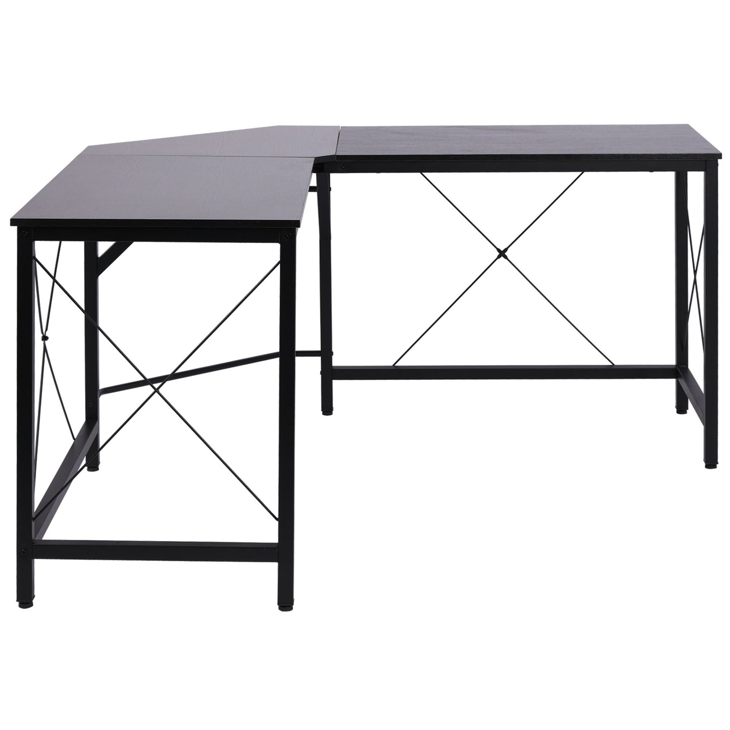 Hoekbureau – Computerbureau – Bureautafel – L-vormig Bureau – Werkplek Bureau – 150x150 cm – Gepoedercoat Stalen Frame – Waterafstotend Melamine MDF Tafelblad