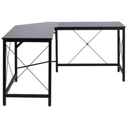 Hoekbureau – Computerbureau – Bureautafel – L-vormig Bureau – Werkplek Bureau – 150x150 cm – Gepoedercoat Stalen Frame – Waterafstotend Melamine MDF Tafelblad
