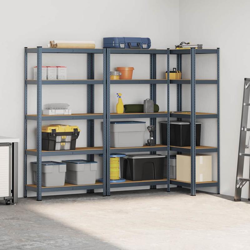 Opbergrek – Opbergkast – Stellingkast – Opbergrekken – Stelling – 5 Laags – Staal En Hout – Stevig En Duurzaam – Antraciet