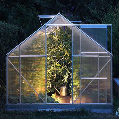 Polycarbonaatplaat – Kunststofplaat – Kasplaat – Dubbelwandig – Kanaalplaat – Transparant – UV-bestendig – 4 mm dik – 605 x 1210 mm – 700 g/m²