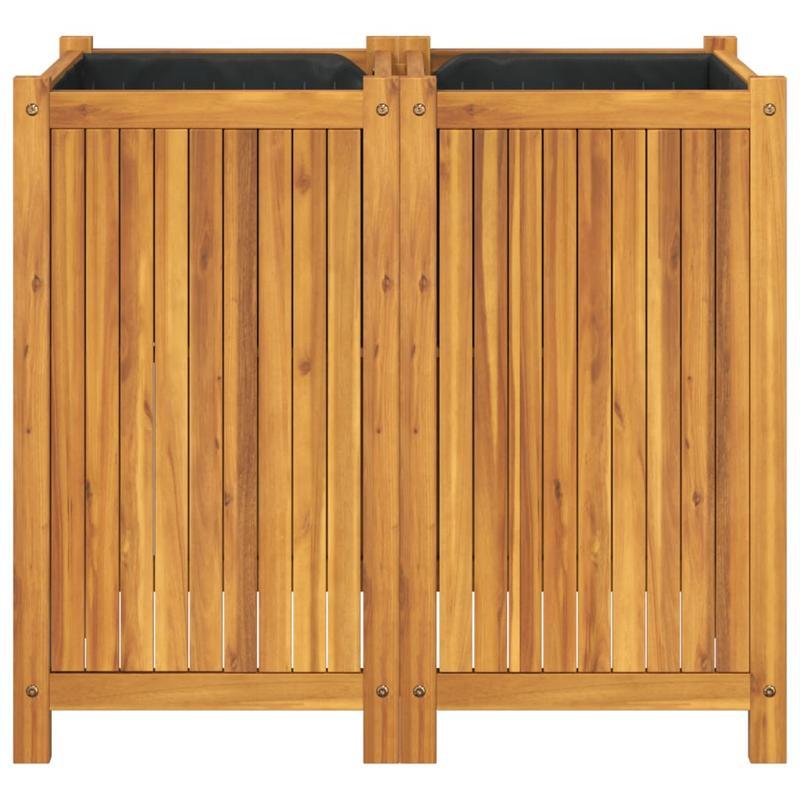 Plantenbak – Bloempot – Plantenpot – Plantenzuil – Tuinbak – Solide Acaciahout – Afmeting 84x42x75 cm