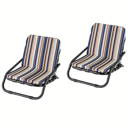 Strandstoelen – Draagbare Stoelen – Vouwstoelen – Campingstoelen – Festivalstoelen – Ultralicht Aluminium Frame – Comfortabele Katoenen Kussens