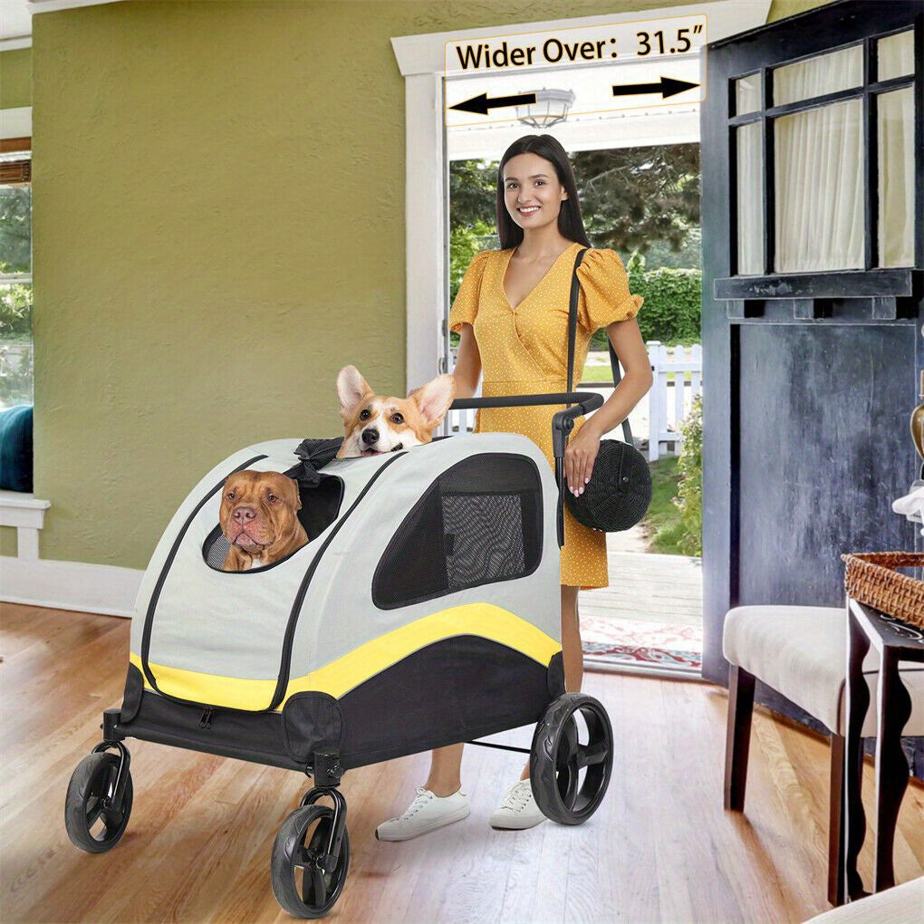 Hondenbench – Hondenkooi – Hondenhok – Dierenbench – Hondenbench Middelgroot – Stevig IJzeren Frame – Oxford Stof Bekleding 112x100x74 cm