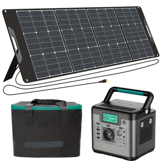 Draagbare Powerstation – Mobiele Stroomvoorziening – Noodstroom – Camping Batterij – Compact – 518 Wh Capaciteit – 500W AC-uitgang