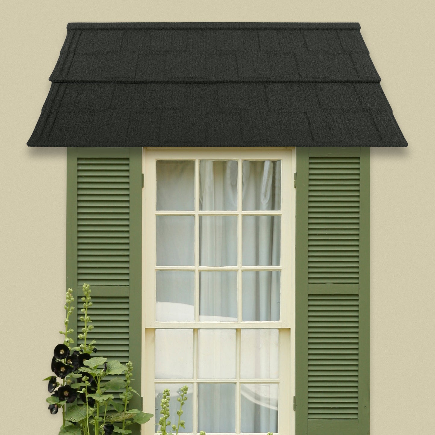 2-Pack 134*42CM Metal Awnings | Tile Shaped, Jungle Green, Brand NaMaSyo