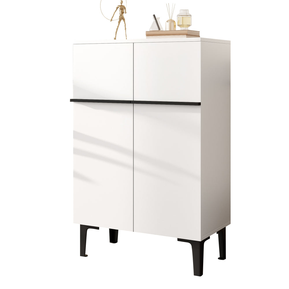Modern Shoe Cabinet with Double Doors | Large Storage Capacity, Adjustable Shelves, Practical Entryway Storage, Space-Saving Design, Metal Material, Dimensions: 95×60×34.5 cm