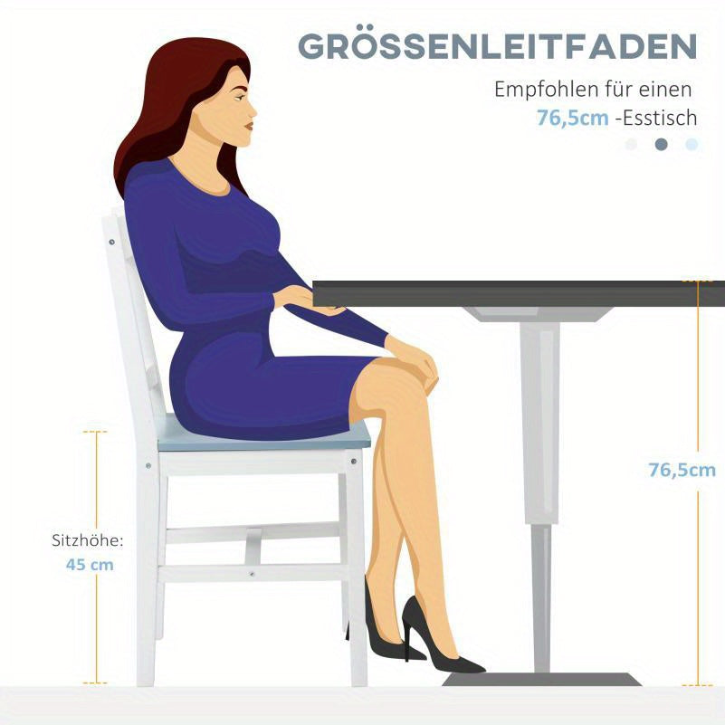 Eetkamerstoel – Stoel – Kuipstoel – Eettafelstoel – Keukenstoel – Massief Grenenhout – Grijze Stof Bekleding – Open Rugleuning – 41x46,5x85 cm – Duurzaam & Comfortabel