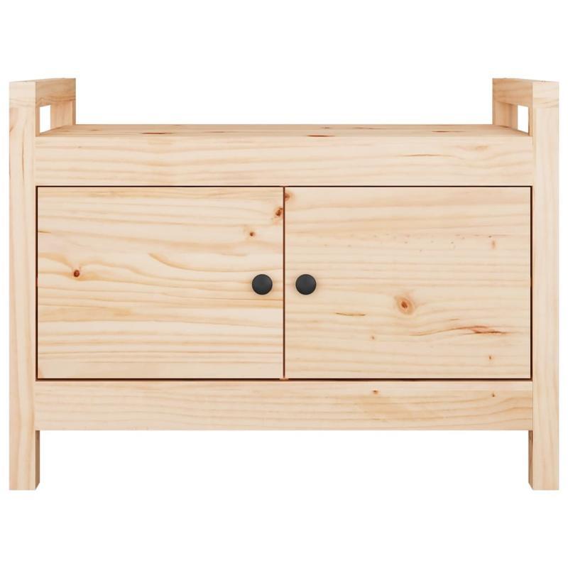 This Bench, Measuring 80X40X60 Cm And Made of Solid Pine Wood, Is Ideal As a Shoe Stool in Your Hallway Or As a Storage Stool in Your Living Room.