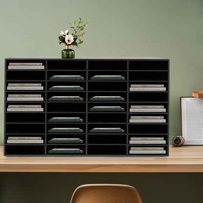 Documenthouder – Documenten Organizer – Vakkenkast – Archiefkast – Bureau Organizer – 36 Vakken – Stevig PVC Board – Draagvermogen 80 kg – Zwart