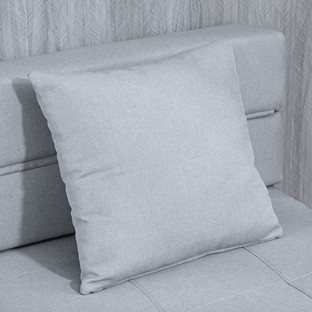 Slaapbank – Sofa Bed – Relaxstoel – Logeerbed – Vouwbank – Handmatig Bediening – Lichtgewicht & Comfortabel – Modern Minimalistisch Grijs
