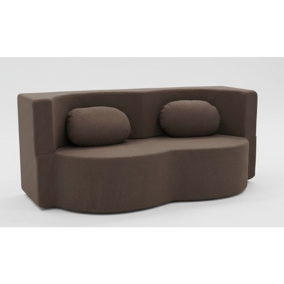 Slaapbank – Bedbank – Sleeperbank – Klapbank – Bankbed – Bruin – Memory Foam – Wasbare Afneembare Hoes – 200x100 cm – Comfortabel Scandinavisch Design