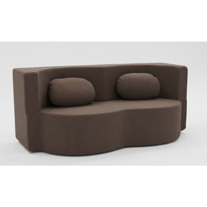 Slaapbank – Bedbank – Sleeperbank – Klapbank – Bankbed – Bruin – Memory Foam – Wasbare Afneembare Hoes – 200x100 cm – Comfortabel Scandinavisch Design