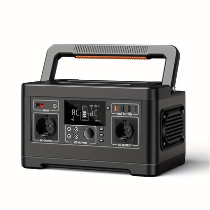 Flashfish Portable Power Station 500watts, 520Wh Emergency Backup Portable Power Station 500W (1000W Peak Power), Lithium Battery Power Bank Power Bank With Pure Sine Wave AC Output For Camping Adventures And Emergencies Powe