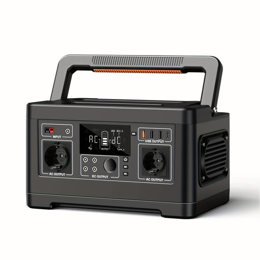 Flashfish Portable Power Station 500watts, 520Wh Emergency Backup Portable Power Station 500W (1000W Peak Power), Lithium Battery Power Bank Power Bank With Pure Sine Wave AC Output For Camping Adventures And Emergencies Powe