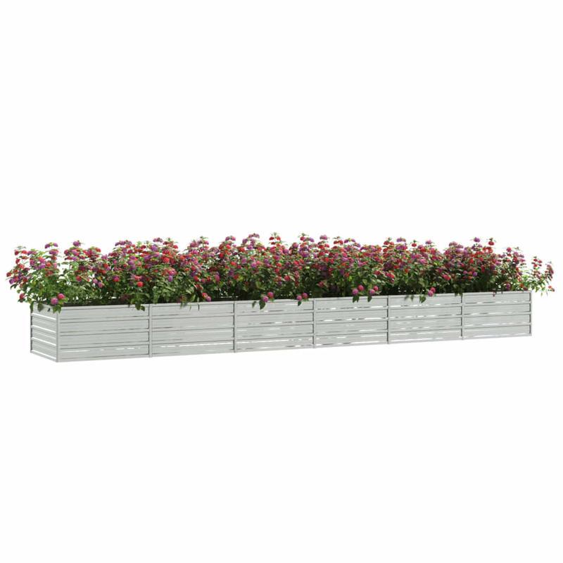 Verhoogde Plantenbak – Verhoogd Tuinbed – Bloembak – Kweekbak – Moestuinbak – Gegalvaniseerd Staal – 480x80x45 cm – Weerbestendig & Duurzaam
