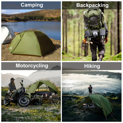 Kampeertent – Tweepersoons Tent – Backpacktent – Wandel Tent – Lichtgewicht Tent – Snelle Opzet – Aluminium Frame – Compact Opvouwbaar – Goede Ventilatie – Duurzaam Nylon