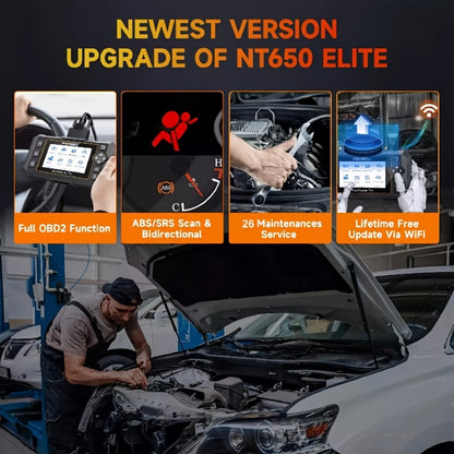 Professionele Auto Diagnose – Autoscanner – OBD2 Scanner – Foutcode Uitlezen – Auto Scanner – 26+ Resetfuncties – Draadloze Wifi Updates
