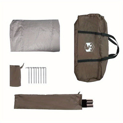 Autotent 2-Person Lightweight Camping Tent - Easy Setup, Durable Brown & Black Design with Mesh Ventilation, Zipper Closure for Outdoor Hiking, Fishing, Picnics, Hiking Shelter | Compact Design | Easycarry Bag, Camping Access