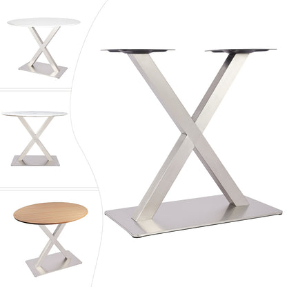 Tafelpoot – Tafelpootstandaard – X-poot – Verstelbare Tafelpoten – Industriële Tafelpoten – RVS 201 Staal – Belastbaar Tot 440 Kg – Hoogte 72 cm