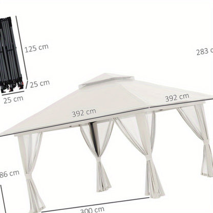 Partytent – Vouwtent – Paviljoen – Easy-Up Tent – Tuintent – 4x4 Meter – UV Bescherming – Verstelbare Hoogte