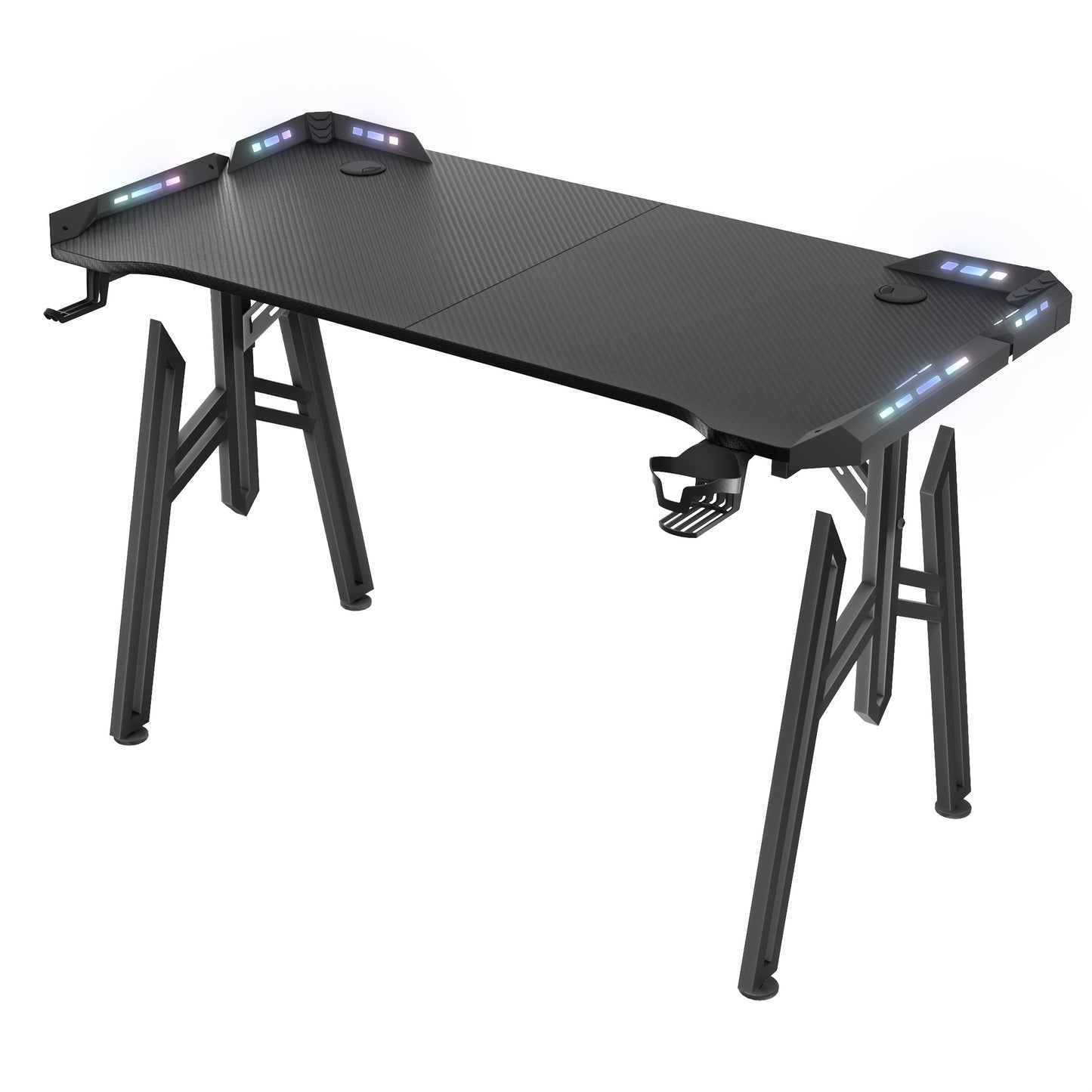 Gamingtafel – Game Bureau – Gaming Desk – Computerbureau – Werktafel – 140 cm – MDF Tafelblad – Stevig Metalen M-Poten