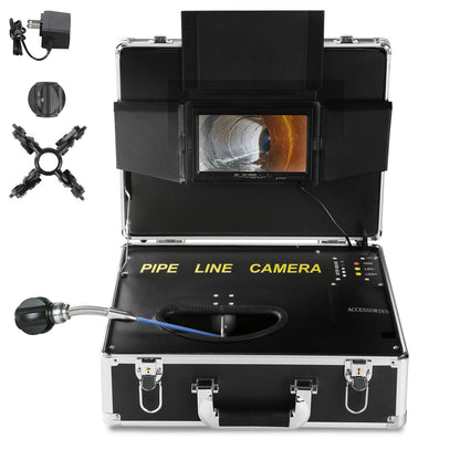 Rioleringcamera – Inspectiecamera – Endoscoop – Pijpcamera – Afvoerinspectie – 7 Inch Scherm – 12 LED’s verstelbaar – IP68 Waterdicht – 16 GB SD-kaart – 30 Meter Kabel