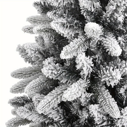 Kunstkerstboom – Nepsneeuw Boom – Kerstversiering – Dennenboom – Flocked Christmas Tree – 150 cm Hoog – PVC & PE Materialen