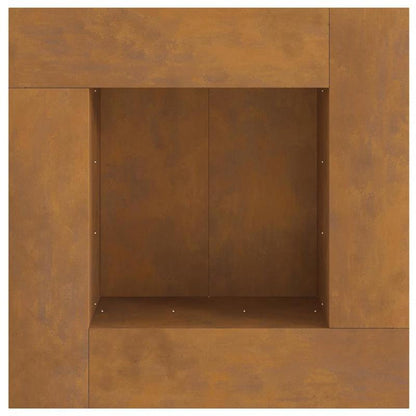Vuurschaal – Vuurkorf – Tuinhaard – Sfeerhaard – Terrasverwarmer – Vierkant Design – 80x80x40 cm Cortenstaal – Ingebouwd Ontstekingssysteem