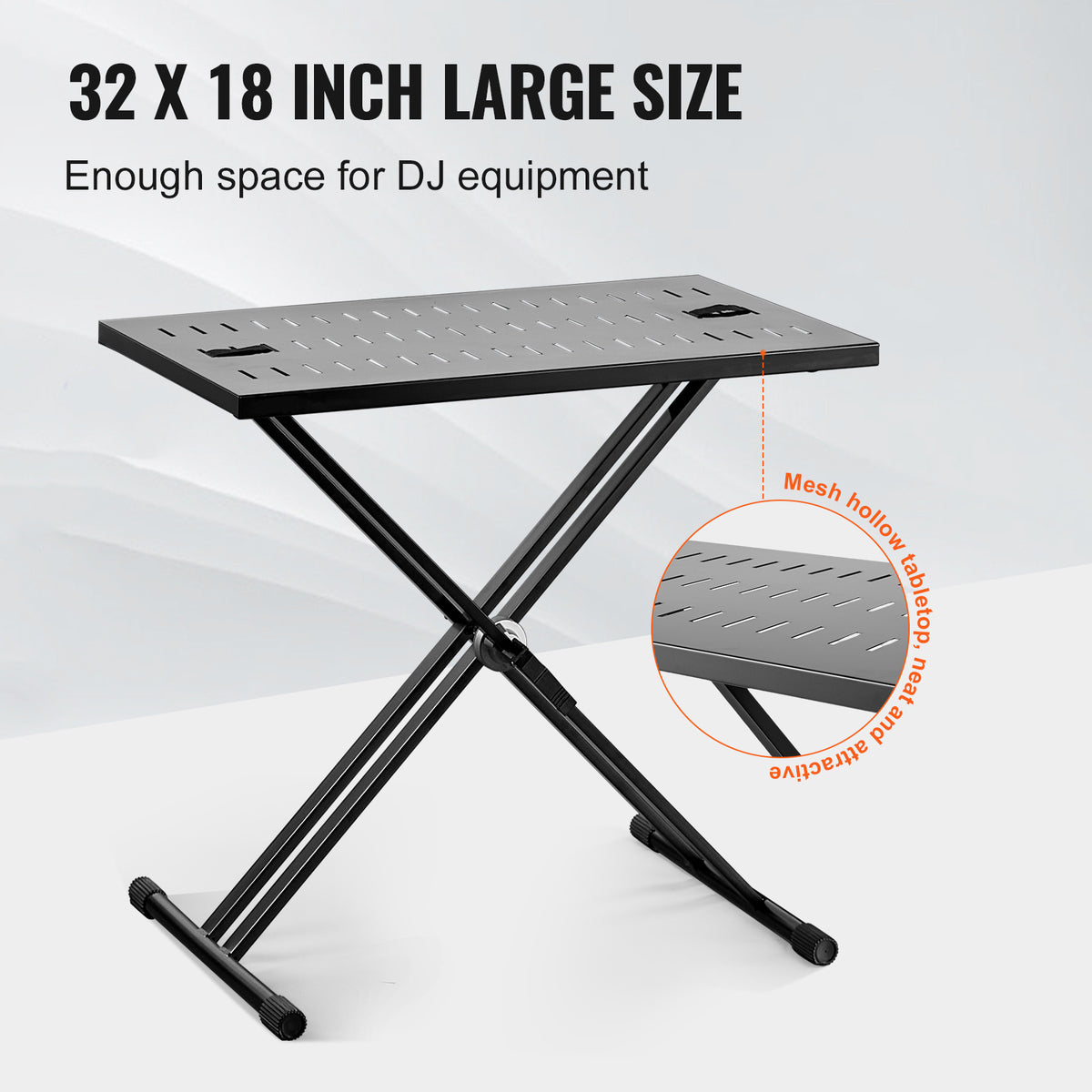 DJ tafel – DJ booth – DJ stand – Muziektafel – Mixer tafel – Verstelbare hoogte – Stabiel legeringsstaal frame