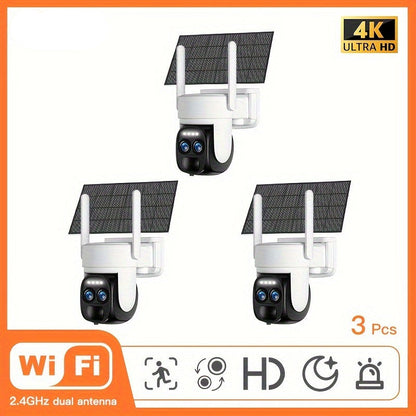 Beveiligingscamera – Camerabewaking – Buitencamera – Bewakingscamera – IP-camera – 2K Resolutie – Zonnepaneel Met PTZ Dual Lens