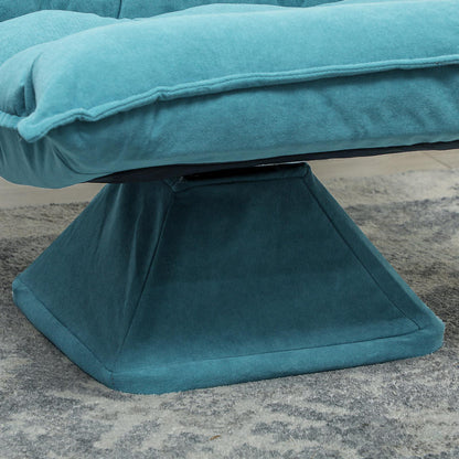 Ligstoel – Loungestoel – Relaxstoel – Tuinstoel – Draaistoel – Verstelbare Rugleuning – 360° Draaibaar – Zacht Gevoerd – Met Metaal Frame
