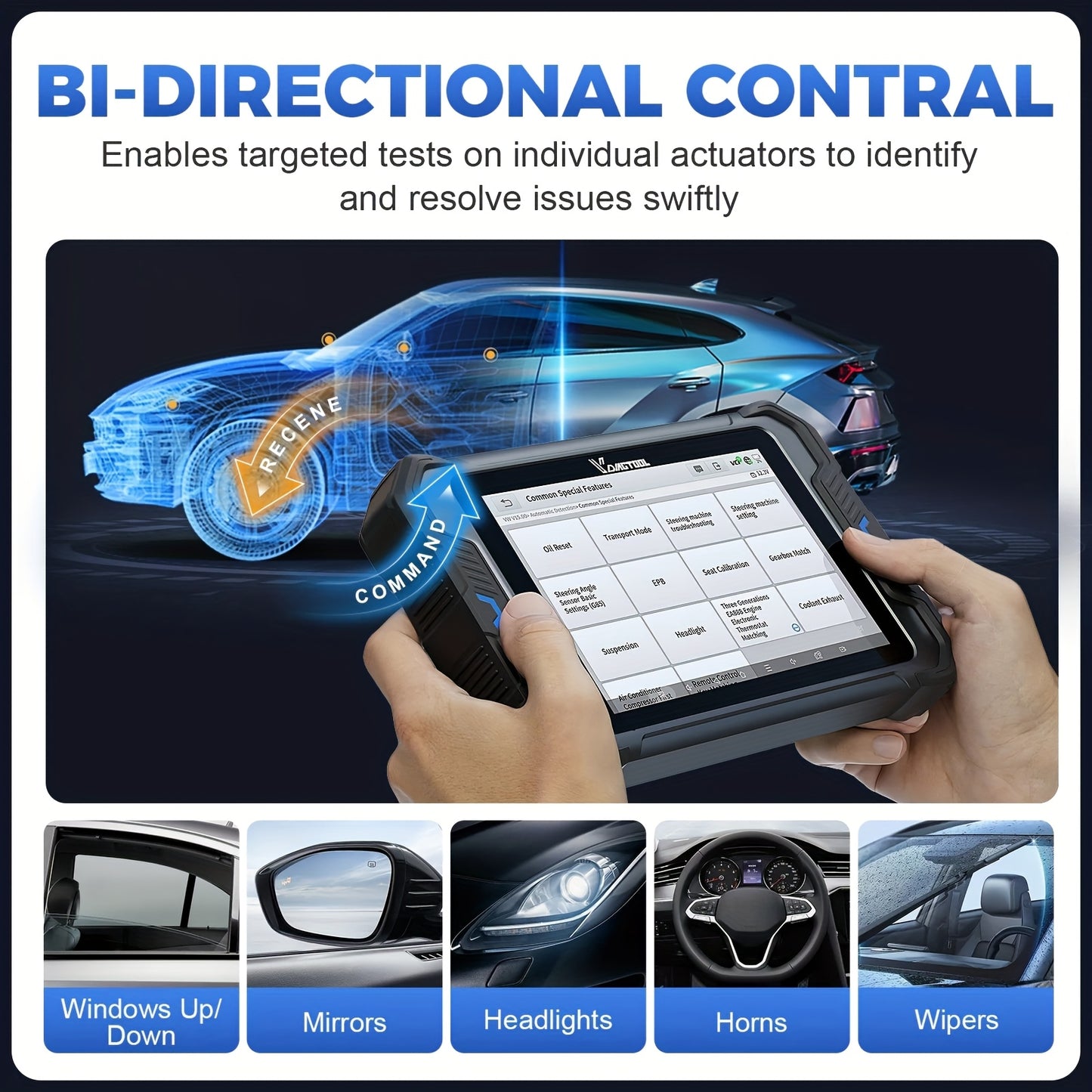 OBD2 Scanner – Auto Uitlezer – Diagnoseapparaat – Codelezer – Uitleesapparaat – WiFi Draadloos – 8-inch HD Touchscreen