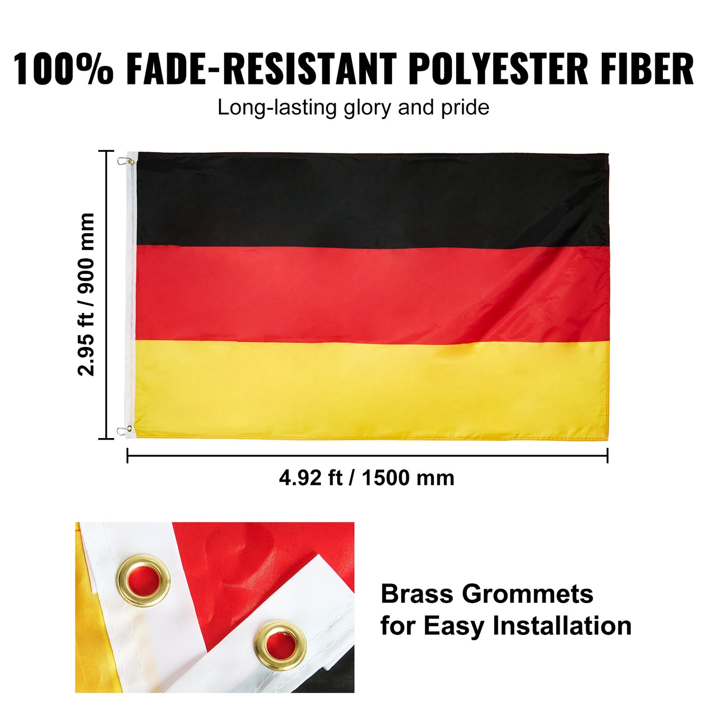 Vlaggenstok – Vlaggenmast – Telescopische Mast – Uitschuifbare Vlaggenstok – Aluminium Mast – 9 Meter Hoogte – Weerbestendig Aluminium