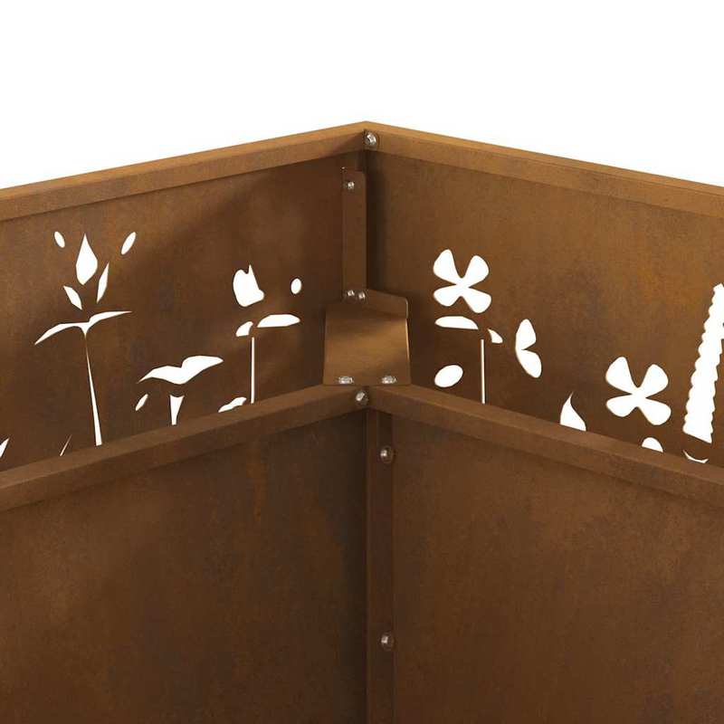 Buitenhaard – Vuurschaal – Terrashaard – Tuinhaard – Vuurkorf – RVS Staal – 80x80x30 cm – Poedercoating – Bruin