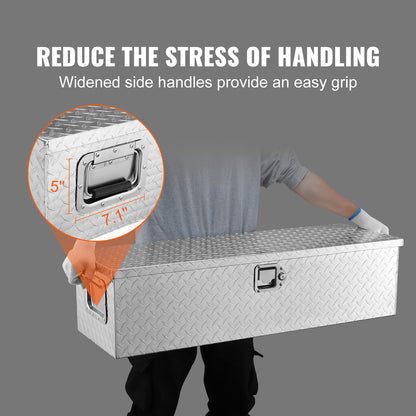 Aluminium Opbergkist – Gereedschapskist – Truckbox – Laadbakbox – Opbergbak – Waterdicht – Afmetingen 99x33x25 cm