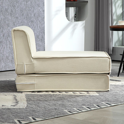 Vloerstoel – Zitzak – Opvouwbare Fauteuil – Slaapstoel – Relaxstoel – Velvet Polyester Bekleding – Draagkracht 240 Kg – 195x73 cm Uitklapbaar Matras