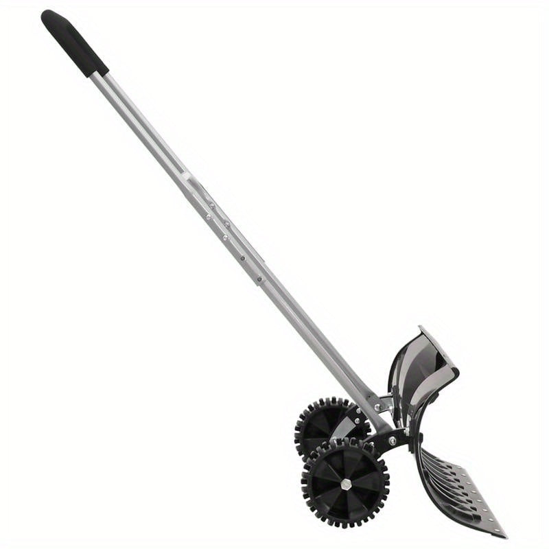 Sneeuwschep – Sneeuwschuiver – Sneeuwruimer – Sneeuwschop – Zwart – Uitschuifbare Stalen Steel – Grote Polycarbonaat Schep 66 cm