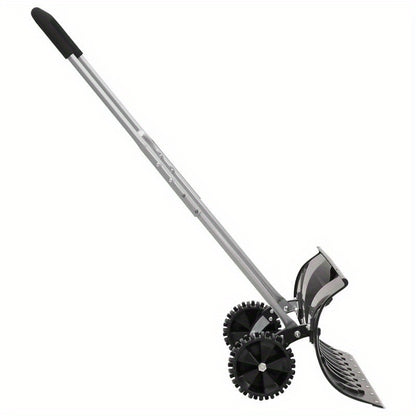 Sneeuwschep – Sneeuwschuiver – Sneeuwruimer – Sneeuwschop – Zwart – Uitschuifbare Stalen Steel – Grote Polycarbonaat Schep 66 cm