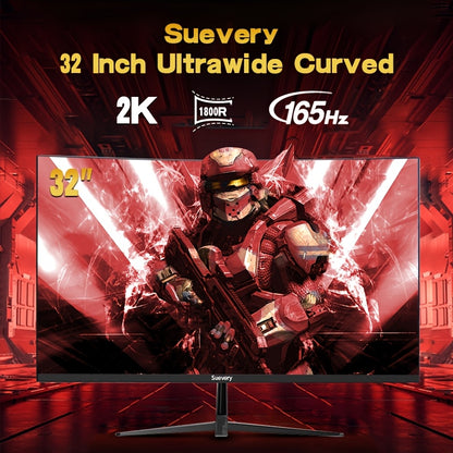 34 inch Curved Monitor – Ultrawide Scherm – Gaming Monitor – LED Display – Computer Monitor – 4K Resolutie – 144Hz Verversingssnelheid