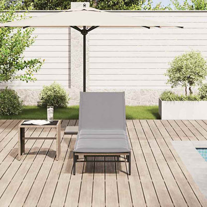 Ligstoel – Zonne-ligstoel – Tuinstoel – Relaxstoel – Lounger – Beige Poly Rattan – Ergonomisch Verstelbaar – Gel Memory Foam Kussen