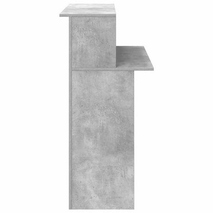 Reception Desk Made of Concrete in Gray, Measuring 100X50X103.5 Cm, Constructed from Durable Wood Material.