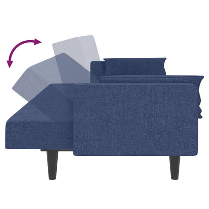 Slaapbank – Slaapstoel – Bedbank – Logeerbed – Futonbank – Crème Kleur – 2-Persoons – Met Stof Bekleding – Met Stevig Metalen Onderstel