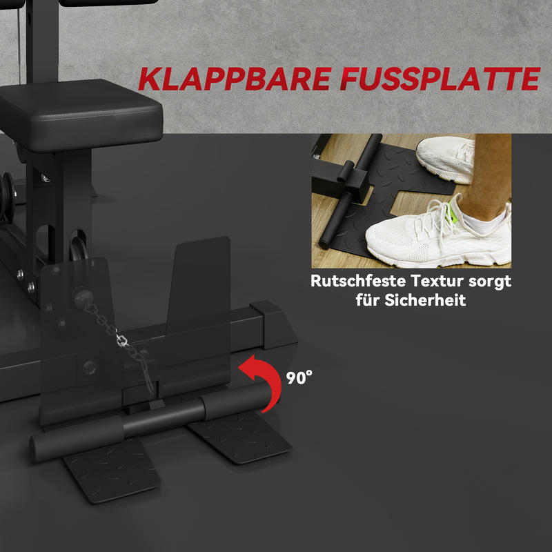 Roeimachine – Roeitrainer – Roeiapparaat – Fitnessapparaat – Hometrainer – Stalen Constructie – Instelbare Voetsteunen & Gevoerde Rugleuning – Full-Body Workout – Ruimtebesparend Zonder Elektronica