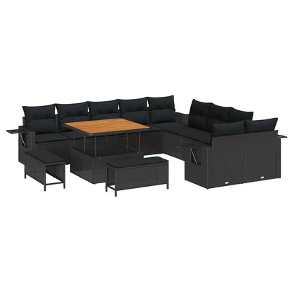 Tuinbank – Buitenbank – Loungeset – Tuinmeubel – Zithoek – Poly rattan – Modulair ontwerp – UV-bestendig materiaal