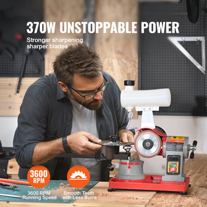 Zaagbladslijper – Cirkelzaagslijper – Slijpmachine Zaagbladen – Bladslijper Elektrisch – Watergekoeld Slijpsysteem – 370W Motor – 3600 RPM Snelheid