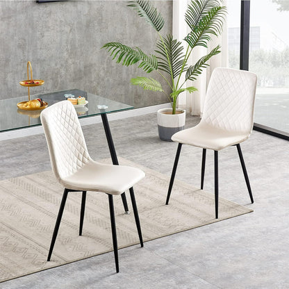 Eetkamerstoel – Stoel – Design Stoel – Velours Stoel – Lexi Stoel – Set Van 4 – Met Metalen Poten – Ergonomisch Comfort