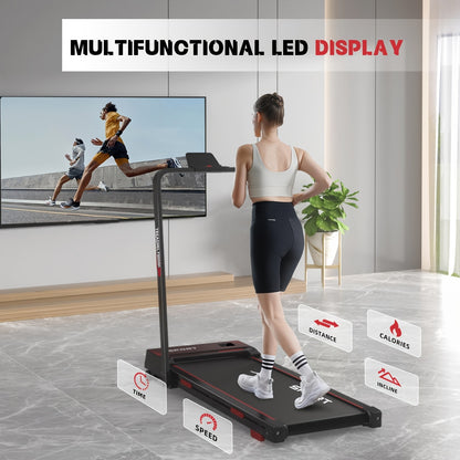 Loopband – Thuisloopband – Compact Loopband – Elektrische Loopband – Inklapbare Loopband – 1 Tot 12 Km/U – Elektrisch Verstelbare Helling