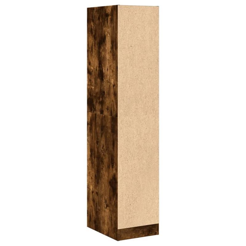 Apothekerskast – Medicijnkast – Opbergkast – Keukenkast – Badkamerkast – Gerookt Eikenhout – Compact 30x41x144,5 cm